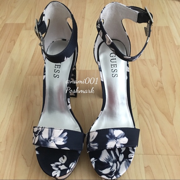 Guess Milla Floral Chunky Platform Ankle Strap - Picture 3 of 6
